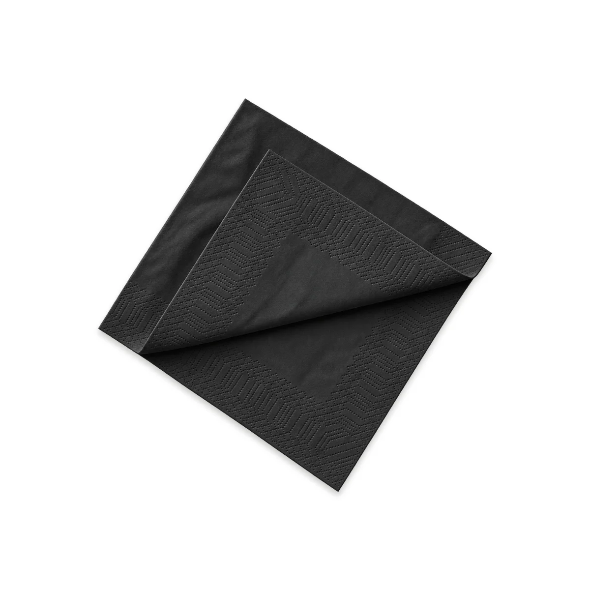 Salveta 40×40 cm 3-slojna crna - 1/4 preklop
