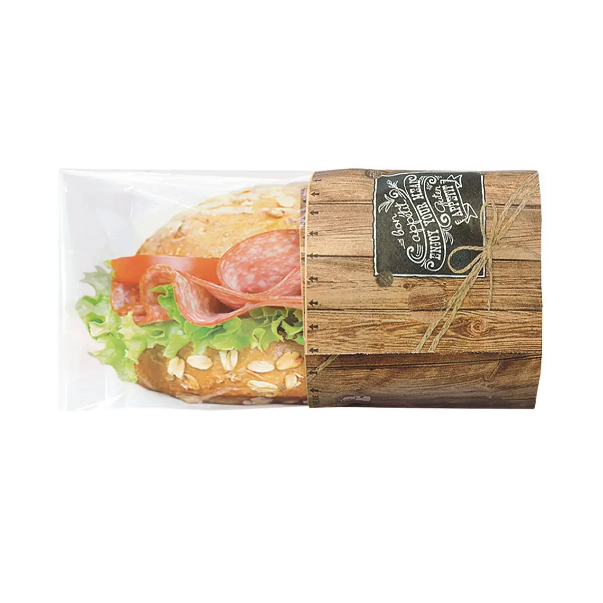 Snack bag Large 215×80/50×130 mm - braon