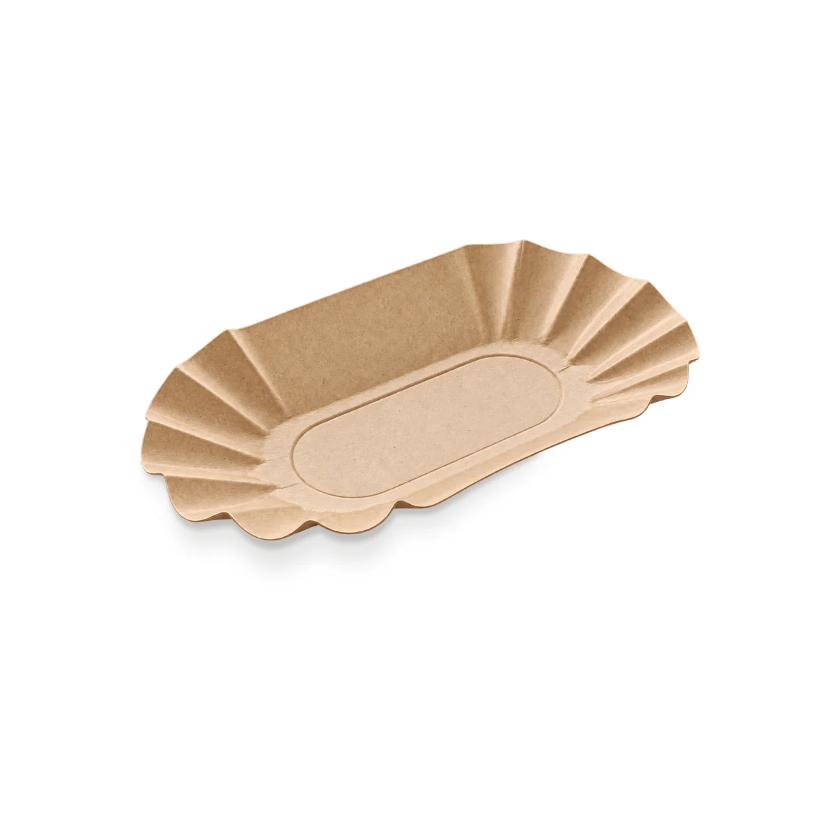 Papirni tanjir za pomfrit P16 KU-OB 10,5×17,5×3 cm - kraft